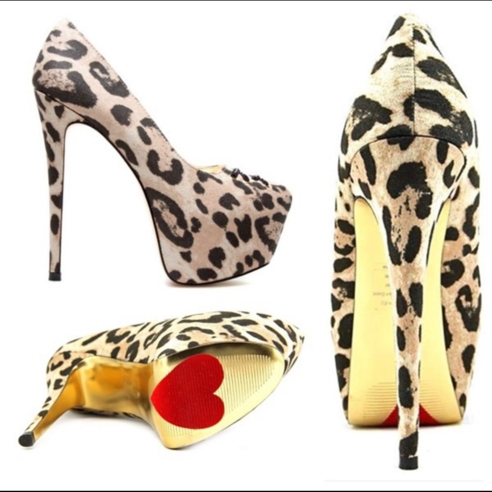 Size 11 Leopard Platform Pumps by Luichiny